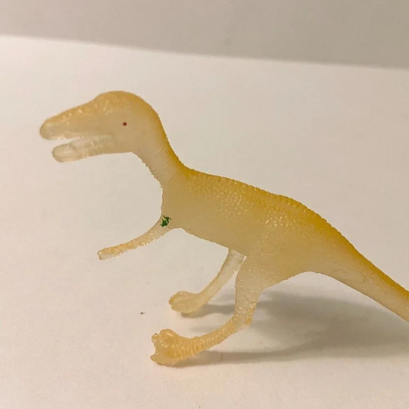 Vintage Glow in the  Dark Dinosaur Figures Stegosaurus Saurornitholestes Toys - Picture 8 of 12
